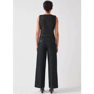 LK Bennett Ami Wide Leg Cotton Blend Trousers